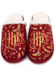 Harry Potter Slippers Womens Ladies Slip-On Fluffy Red House Shoes