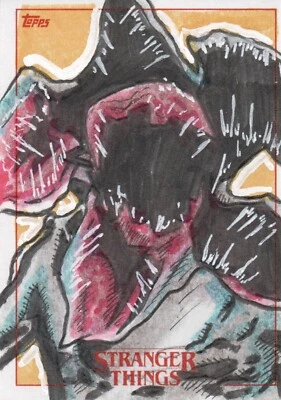 Stranger Things Upside Down, Sketch Card 1/1 - Image 1 of 2