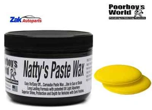 *NEW* Poorboys World Nattys Black Paste Wax + 2 Applicator Pads - Picture 1 of 1