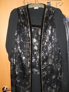 Vintage festliches Set Kombination Top und Jacke Damen Gr. 38 schwarz - Bild 1 von 9