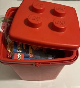 Vintage 1987 Lego Storage Bin Set Basic 1615 Incomplete + Lego 6145 /1728 - Picture 1 of 11