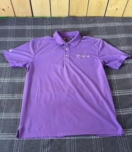 Oxford Golf Polo Men's Large Purple Quail Valley Golf Course Super Dry COOLMAX - Picture 1 of 12