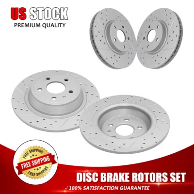 Front and Rear Brake Rotors for 2013-2018 2019 Ford Fusion 2013-2016 Lincoln MKZ - Image 1 of 4