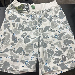 Glow in the dark BAPE City camo sweat shorts White A Bathing Ape Size XL Wide - Picture 1 of 9