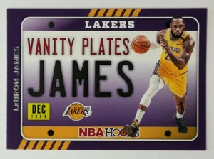 2020-21 Panini NBA Hoops Vanity Plates #3 LeBron James Lakers - Imagen 1 de 3
