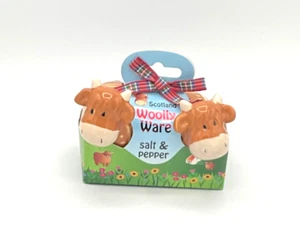 SCOTLAND WOOLLY WARE SALT N PEPPER SHAKER SET - Picture 1 of 2
