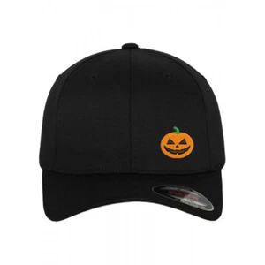 Happy Halloween Pumpkin Face Stitched Flex Fit Flexfit Baseball Cap Hat - Picture 1 of 4