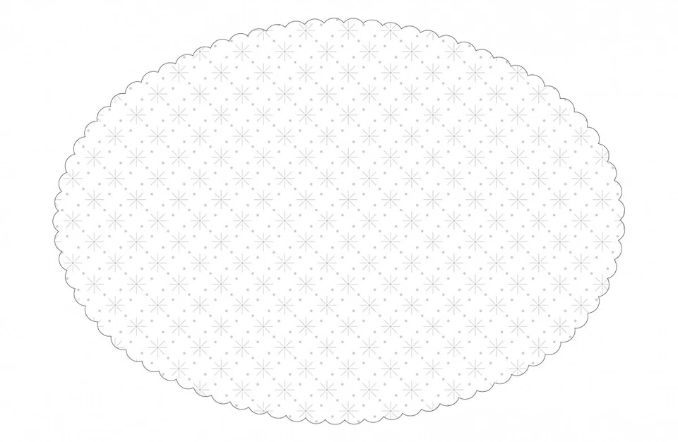 Tissue Tablettdeckchen mit Sterne - Punkte - Weiss, 240/170 mm, oval, 250 Stück - Bild 1 von 1