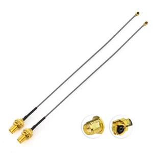 20 pcs RP-SMA Jack male pin to Mini PCI U.FL female For WiFi Antenna 1.13mm 15cm - Picture 1 of 6