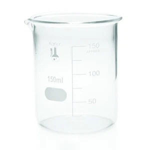 150ml Glass Beaker, Griffin Low Form, Graduated, Karter Sci 232P2 (Pack 12) - Picture 1 of 1