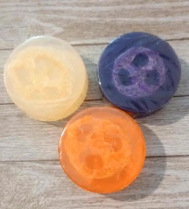 3 Loofah Soaps - Lavender -Citrus -Coconut Scented Soaps - 3.5 OZ - Picture 1 of 2