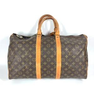 Bolso Louis Vuitton Keepall 45 Boston Monograma Patrón Marrón LV Viaje Para Mujer - Imagen 1 de 10