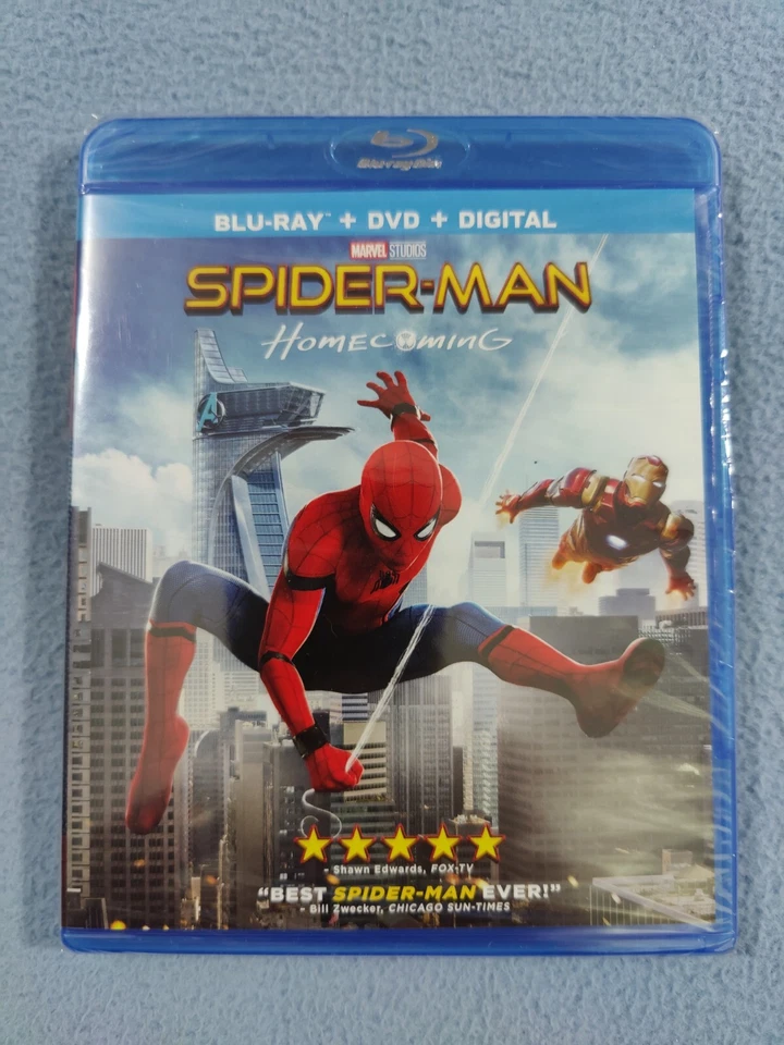 NEW SEALED MARVEL SPIDER-MAN HOMECOMING BLU-RAY + DVD ***REGION FREE*** - Image 1 of 2