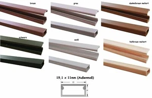 1m Kabelkanal 19,1x11mm selbstklebend verschiedene Farben (Verbinder verfügbar) - Bild 1 von 7