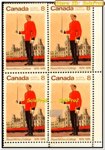 CANADA 1976 CANADIAN ROYAL MILITARY FACE 32 CENT INK SMUDGE STAMP BLOCK ERROR - Picture 1 of 3