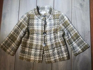 ConradC Petite Plaid 2 Button Blazer Jacket - Picture 1 of 7