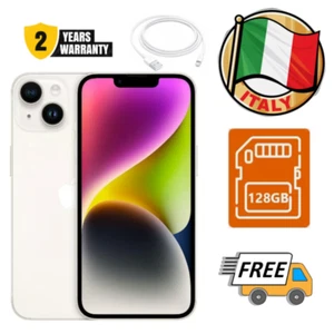NUOVO Apple iPhone 14 - 128GB - Galassia Bianco (Sbloccato) ✔️Garanzia 24 MESI - Afbeelding 1 van 6