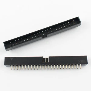 100 Stck. 2 mm 2,0 mm Rastermaß 50 Pin gerade Stecker ummantelt Box Header IDC Stecker - Bild 1 von 6