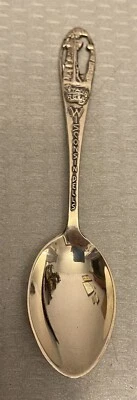vintage Wisconsin Dells Sterling Silver State Souvenir Spoon Stand Rock Cutout - Image 1 of 4