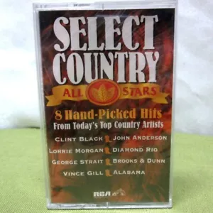 CLINT BLACK cassette tape Vince Gill & John Anderson NWT comp Brooks & Dunn 1995 - Picture 1 of 2