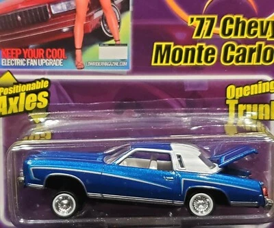 Revell 77 1977 Chevy Monte Carlo Lowrider Magazine Chevrolet Collectible Car Blu - Image 1 of 4