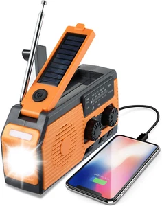 Weather Radio Emergency Solar Crank Radio with Flashlight and Reading Lamp,Am/Fm - Picture 1 of 7