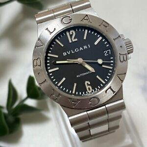BVLGARI Diagono Sports LCV29S Date SS Stainless Steel Ladies watch from japan