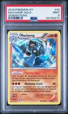 PSA 9 MACHAMP 42 GENERATIONS HOLO XY POKEMON MINT - Image 1 of 2