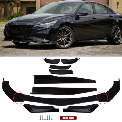 Coupe Sedan Car Front Bumper Lip Spoiler Splitter Body Kit For Hyundai Elantra Foto 1 de 4