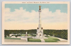 Soldiers and Sailors Monument Des Moines IA Iowa Postcard - Picture 1 of 2