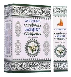 Ayurvedische Jasmin Masala Räucherstäbchen Agarbatti Packung mit je 12 x 15 g... - Bild 1 von 3