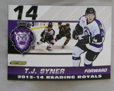 2013-14 Reading Royals ECHL TJ Syner Hockey Card