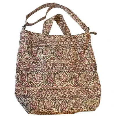 Billabong Boho Tote Bag 15.5 x 15.5” 100% Cotton Adjustable Strap Snap Reusable - Image 1 of 4