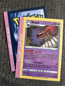 Gengar Pokémon Debit Credit Card Skin - Small Chip - Matte - Picture 1 of 3