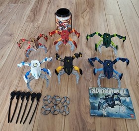 LEGO BIONICLE: Visorak Set of 6 (8742-8747) W 1 Cannister 6 spinners 1 Instruct