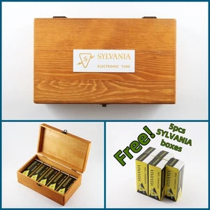 SYLVANIA Storage Wooden Box for Vacuum Tube free tube boxes for 56 5U4GB 6J7G - Picture 1 of 12