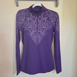 Snow Angel Damen Veluxe Navajo Grafik Reißverschluss V-Ausschnitt Top Small lila  - Bild 1 von 8