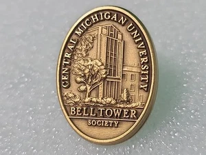 Central Michigan University Bell Tower Society Member Donor Lapel Pin Tie Suit - Picture 1 of 8