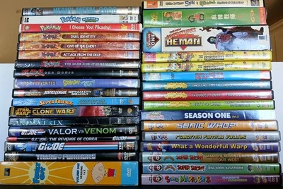 POKEMON YUGIOH SONIC MARIO BROS G.I. JOE BEAVIS & BUTT-HEAD HE-MAN ANIME DVD LOT - Image 1 of 4