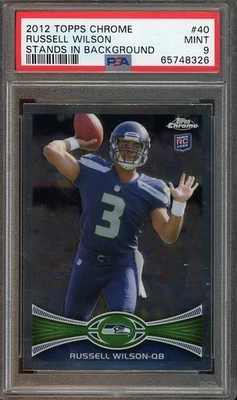 2012 Topps Chrome #40 Russell Wilson RC MINT PSA 9 Seattle Seahawks 8326 - Image 1 of 2