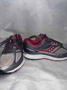 Saucony Womens Running Shoes Guide 10 Grey & Pink Athletic Sneakers Size 8 - Picture 1 of 12