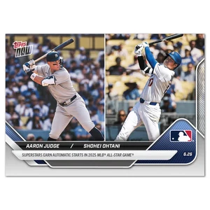 2025 Topps Now Card 353 Ohtani / Judge Starts 2025 All Star Game -Free Shipping! - Picture 1 of 2