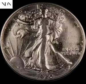 1920 Walking Liberty Silber Half Dollar - extra fein / fast unzirkuliert - Bild 1 von 2