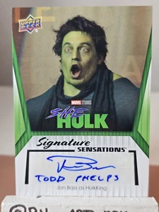 2024 UD Marvel Studios Series 1 She Hulk ~Jon Bass As Hulk King Autograph #SS-BA - Picture 1 of 2