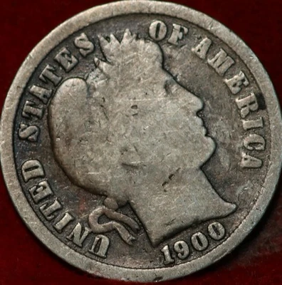 1900-S San Francisco Mint Silver Barber Dime - Image 1 of 2