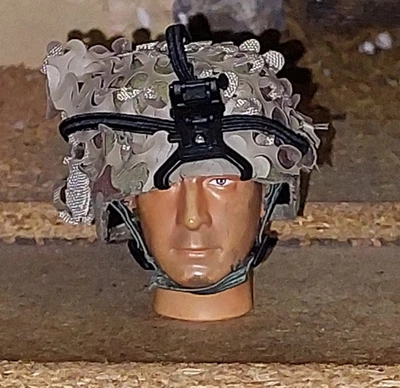 1/6 Action Figure US Military Desert Storm Helmet w netting loose - Image 1 of 2