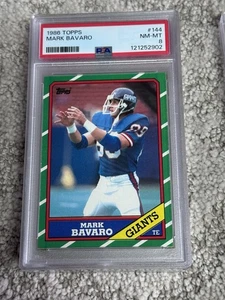 TARJETA DE FÚTBOL 1986 TOPPS PSA 8 NEW YORK GIANTS MARK BAVARO - Imagen 1 de 1