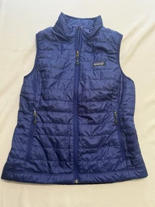 Patagonia Navy Blue Nano Puff Primaloft Puffer Vest Medium Women’s - Picture 1 of 10