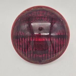 Tung-Sol 4633R Red Sealed Beam Signal Light 12V MADE IN USA (B03) Tested & Works - Picture 1 of 8