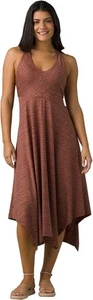 Abito donna Prana sassone midi tank taglia XS NUOVO CON ETICHETTE elasticizzato asimmetrico tempo libero - Foto 1 di 11